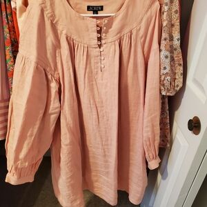 J. Crew Women's Pink Linen Dress NWOT